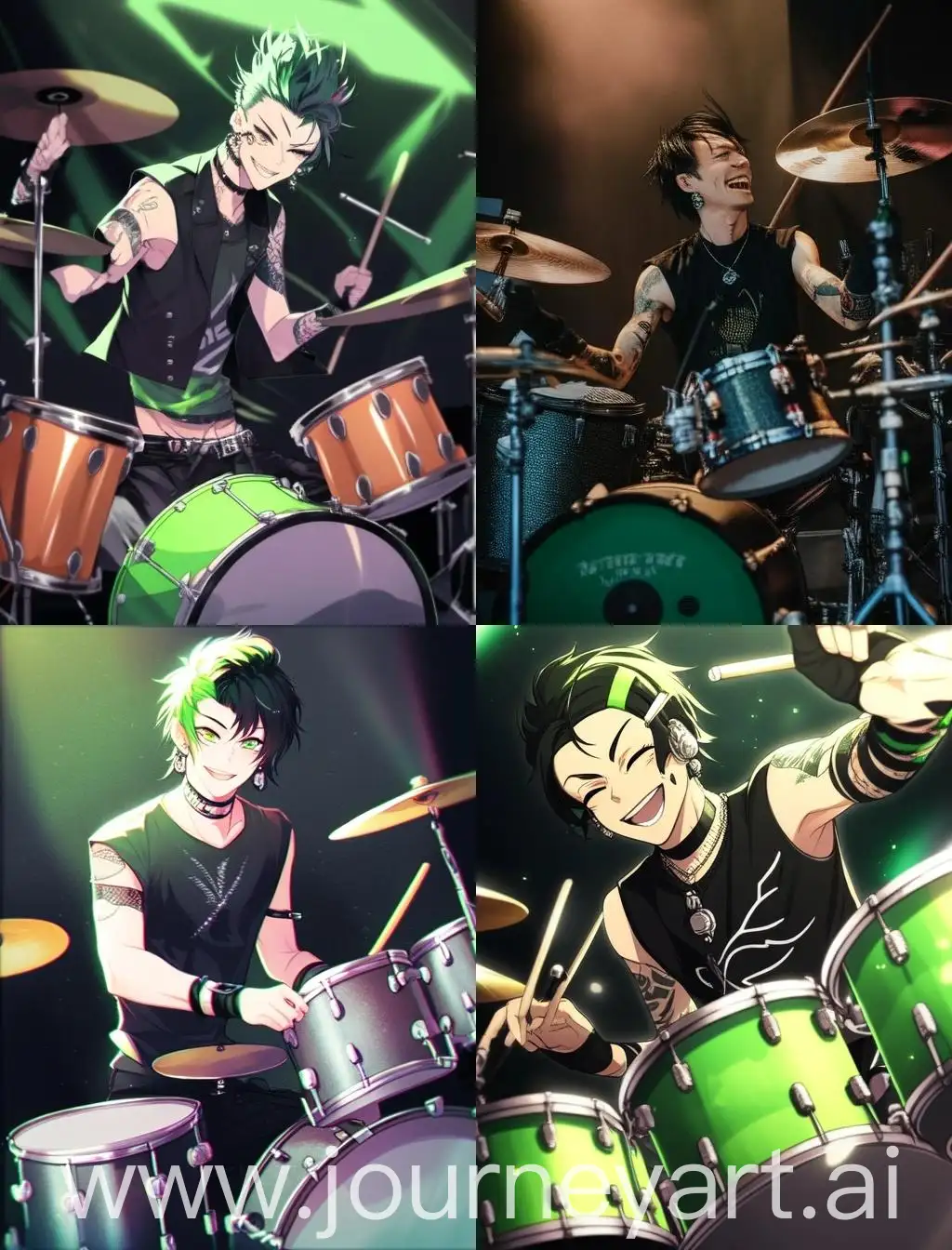 Smiling-Anime-Boy-Drumming-on-Live-Stage-in-RockStyle-Attire