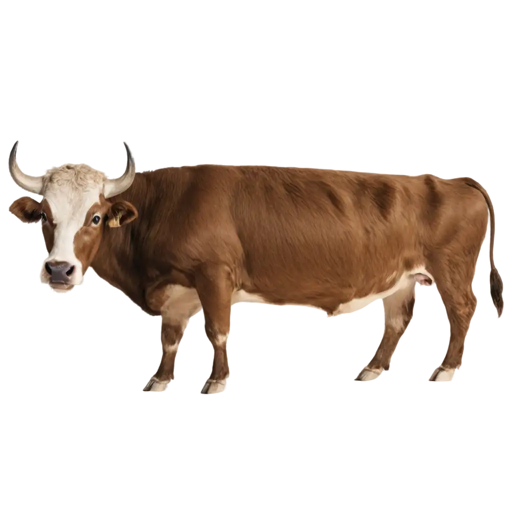 PNG-Image-of-a-Cow-with-a-Horn-Unique-and-HighQuality-Visual-Representation