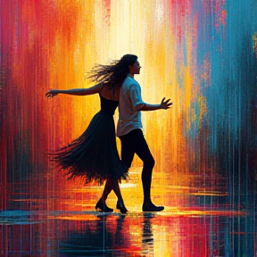 dancing under rain