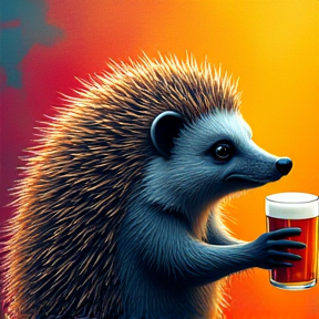 Beer Drinking Army Hedgehog