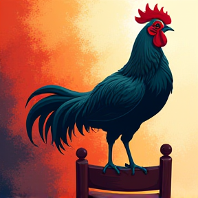 Chicken on a chair 