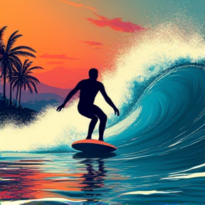 Wellenbad Surfer