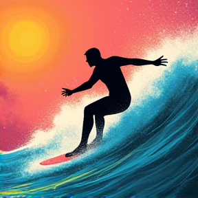 Wellenbad Surfer