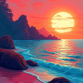 Sunset on the Shore