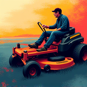 Larry with his Mower