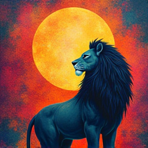 Lion on the Moon