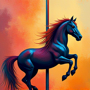 pole dancing horse