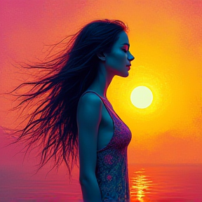 Sunset girl