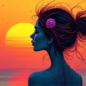 Sunset girl