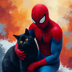 Spiderman Stops Black Cat At Christmas Time 