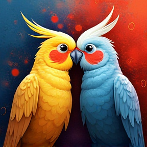 Cockatiel Lovers. a CasPaige love song.