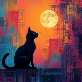 Cat in the night