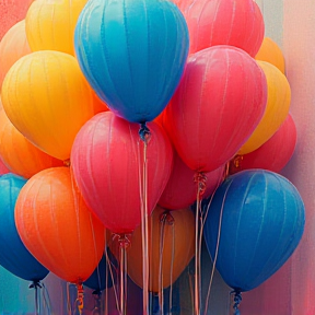 Luftballons aufpusten