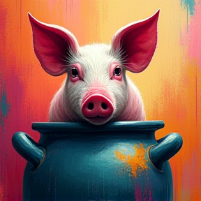 pig in a pot