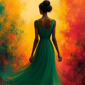 Woman In A Green Dress