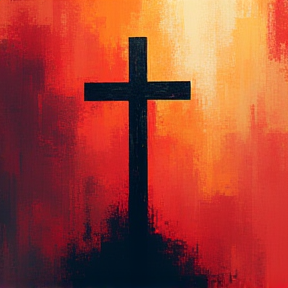 Blood on a cross