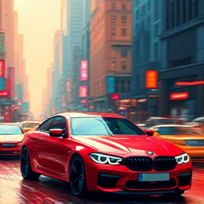 Roter BMW