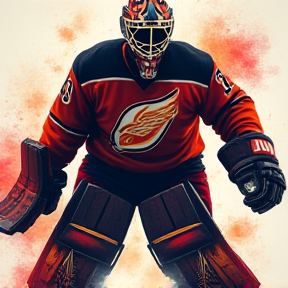 Goalie on Fire