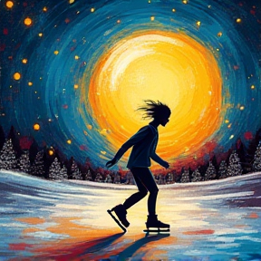 Skating Under the Moonlight