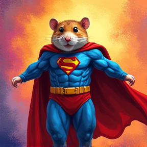 Tooting Superhero Hamster