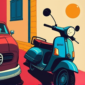 La Vespa Blu