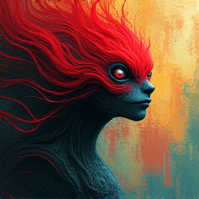 Half-Red Creature