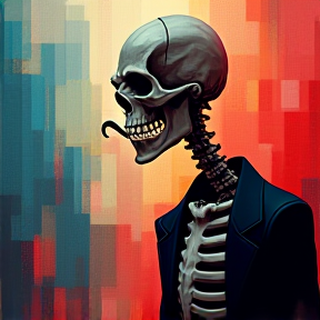 Skeleton on the Red Carpet