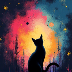 Cat in the Moonlight