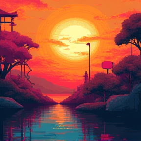 Sunset in Japan