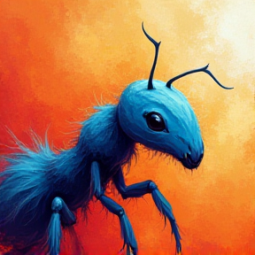 Antty the Blue Fluffy Ant