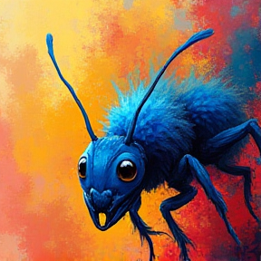 Antty the Blue Fluffy Ant