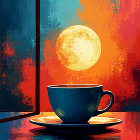 About the love of night coffee alone