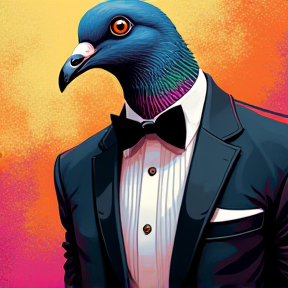 Funky Pigeon in a Tuxedo