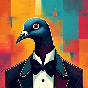 Funky Pigeon in a Tuxedo