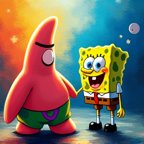 What is Spongebob doing to Patrick