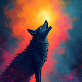 Wolf Howlin' at the Moon