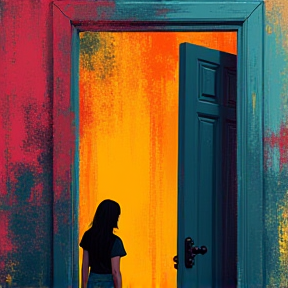 GIRL IN A DOORWAY