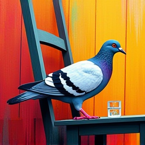 Pigeon on a Chair