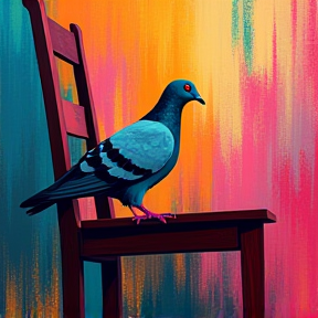 Pigeon on a Chair