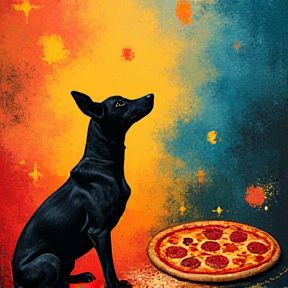 Pizza and Cute Dogs