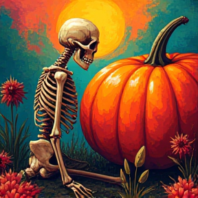 Skeleton Pumpkin Dance