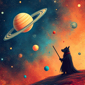 The Planets And Yoda's Dog With A Stick