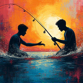 Fishing with a mate 