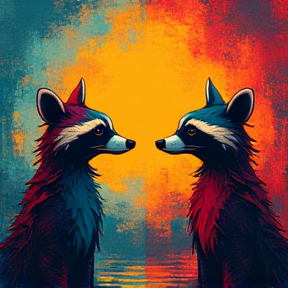 Raccoons Kings from day to Night