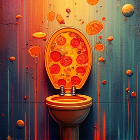 Pizza Toilet Rizz