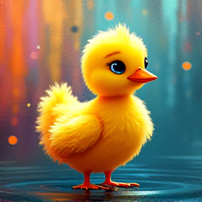 Chick in the Pond