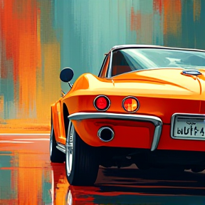 Orange corvette 