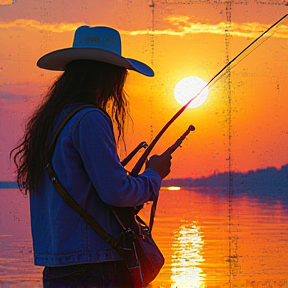 Fishing at Sunset with You