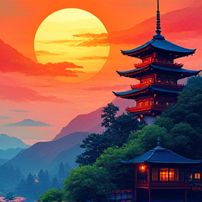 Sunrise in Kyoto