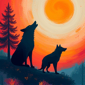 Wolves in the country 